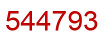 Número 544793 imagen rojo