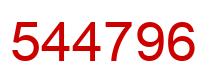 Número 544796 imagen rojo