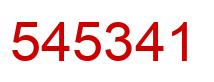 Number 545341 red image
