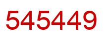 Number 545449 red image