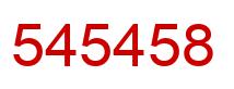 Number 545458 red image