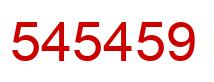 Number 545459 red image