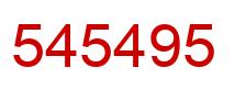 Número 545495 imagen rojo