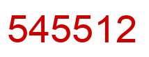 Número 545512 imagen rojo
