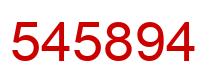 Number 545894 red image