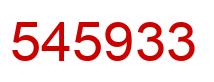Number 545933 red image