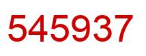 Number 545937 red image