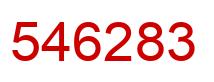 Número 546283 imagen rojo