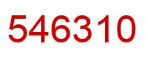 Número 546310 imagen rojo