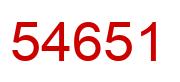 Number 54651 red image