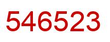 Número 546523 imagen rojo