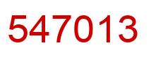 Number 547013 red image