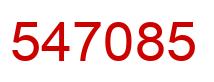 Número 547085 imagen rojo