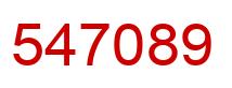 Número 547089 imagen rojo