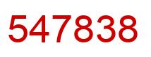Number 547838 red image
