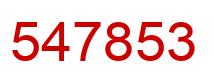 Number 547853 red image