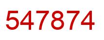 Number 547874 red image