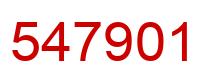 Number 547901 red image