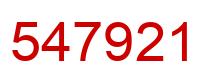 Number 547921 red image