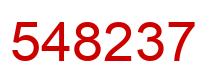 Número 548237 imagen rojo