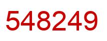 Number 548249 red image