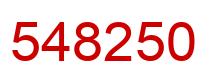 Number 548250 red image