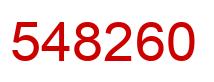 Number 548260 red image