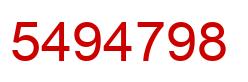 Number 5494798 red image