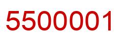Number 5500001 red image