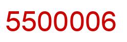 Number 5500006 red image