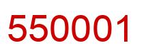 Number 550001 red image