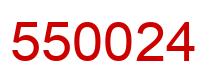 Number 550024 red image