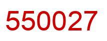 Number 550027 red image