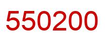 Número 550200 imagen rojo