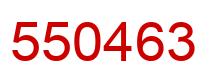 Number 550463 red image