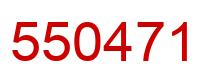Number 550471 red image