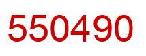 Number 550490 red image
