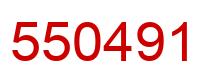Number 550491 red image