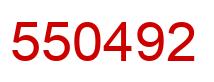 Number 550492 red image