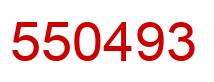 Number 550493 red image