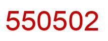 Number 550502 red image