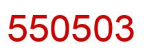 Number 550503 red image
