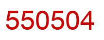 Number 550504 red image