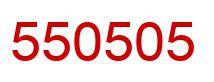 Number 550505 red image
