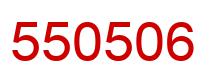 Number 550506 red image