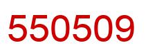 Number 550509 red image