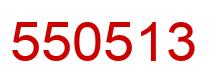 Number 550513 red image