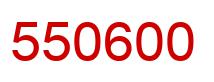 Number 550600 red image