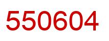 Number 550604 red image