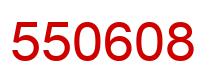 Number 550608 red image